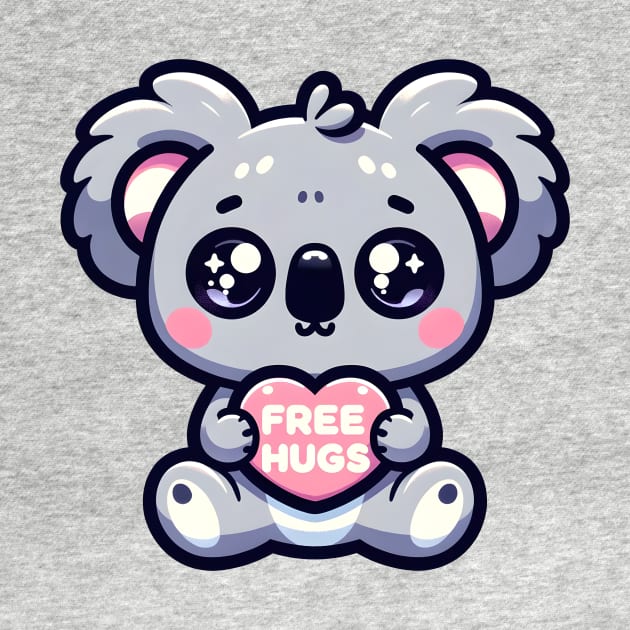 Cute kwaii koala gives free hugs - Valentine's day by Ingridpd